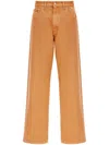 Mm6 Maison Margiela 5-pocket Wide Leg Jeans In 橘色