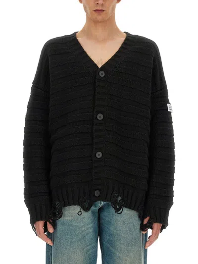 Mm6 Maison Margiela V-neck Cardigan In Black