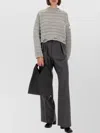 Mm6 Maison Margiela Distressed Knit Crew Neck Sweater In Gold