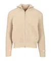 Mm6 Maison Margiela Wool Blend Knitted Jacket Jackets Beige In Pink