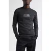 Mm6 Maison Margiela Distressed Dark Grey Knit Sweater In Gray