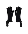 Mm6 Maison Margiela Distressed Ribbed-knit Gloves In Black