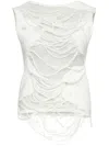 Mm6 Maison Margiela Mm6 By Maison Margiela Layered Distressed Fabric Sleeveless Top