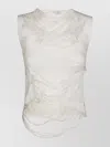 Mm6 Maison Margiela Mm6 By Maison Margiela Layered Distressed Fabric Sleeveless Top