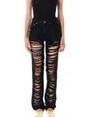 Mm6 Maison Margiela Distressed Slim Fit Jeans In Multi