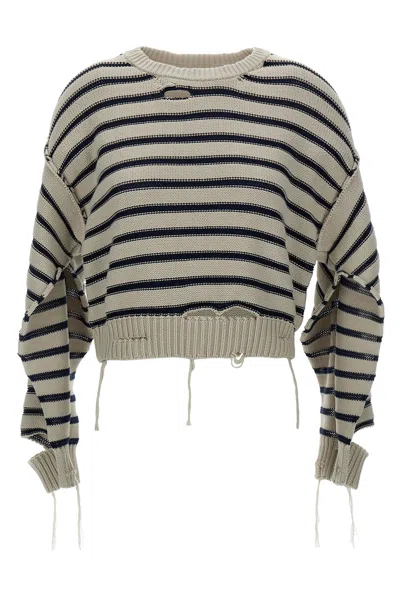MM6 MAISON MARGIELA MM6 MAISON MARGIELA DISTRESSED SWEATER