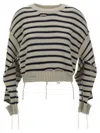 Mm6 Maison Margiela Distressed Sweater Sweaters And Cardigans In Multicolor