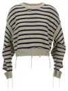 Mm6 Maison Margiela Distressed Sweater Sweaters And Cardigans In Multicolor