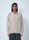 Mm6 Maison Margiela Beige Wool Sweater In Neutral