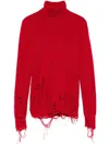 Mm6 Maison Margiela Red Wool And Acrylic Sweater In Red