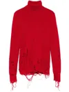 Mm6 Maison Margiela Red Wool And Acrylic Sweater In Red
