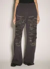 Mm6 Maison Margiela Distressed Track Pants In Purple