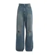 Mm6 Maison Margiela Vintage Finish Stonewashed Jeans In Blue
