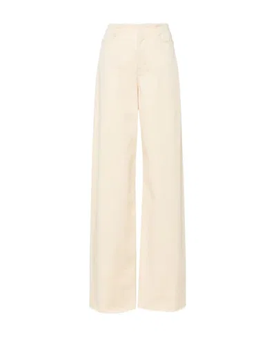 Mm6 Maison Margiela Distressed Wide-leg Trousers In Yellow