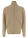 Mm6 Maison Margiela Wool Blend Knitted Jacket Jackets Beige