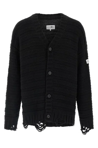 MM6 MAISON MARGIELA DISTRESSED WOOL CARDIGAN