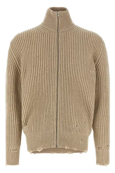 MM6 MAISON MARGIELA DISTRESSED WOOL CARDIGAN