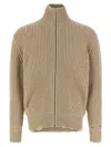 Mm6 Maison Margiela Distressed Wool Cardigan Sweaters And Cardigans Beige In Neutral