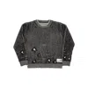 Mm6 Maison Margiela Distressed Wool Crewneck Sweater Kids In Gray