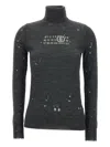 Mm6 Maison Margiela Distressed Wool Sweater