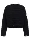 Mm6 Maison Margiela Mm6 By Maison Margiela Textured Knit Cropped Sweater In Black