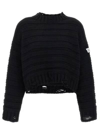 MM6 MAISON MARGIELA DISTRESSED WOOL SWEATER