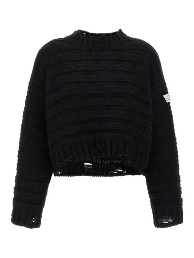 MM6 MAISON MARGIELA DISTRESSED WOOL SWEATER