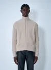 Mm6 Maison Margiela Distressed Zip-up Cardigan In Neutral