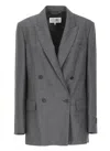 Mm6 Maison Margiela Double-breasted Jacket Jackets Grey In Gray