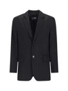 Mm6 Maison Margiela Mm6 By Maison Margiela Tailored Black Wool Blazer With Notched Lapel In Black
