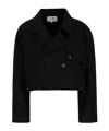 Mm6 Maison Margiela Cropped Double-breasted In Black