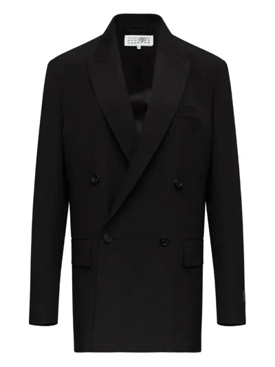 Mm6 Maison Margiela Double-breasted Jacket In Black