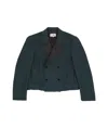 Mm6 Maison Margiela Double-breasted Over-sized Blazer In Green