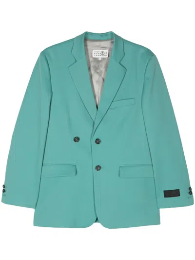 Mm6 Maison Margiela Doppelreihiger Blazer In Blau