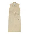 Mm6 Maison Margiela Paint Splatter Belted Gabardine Vest In Beige