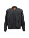 Mm6 Maison Margiela Double Fabric Jacket In Black/medium Blue