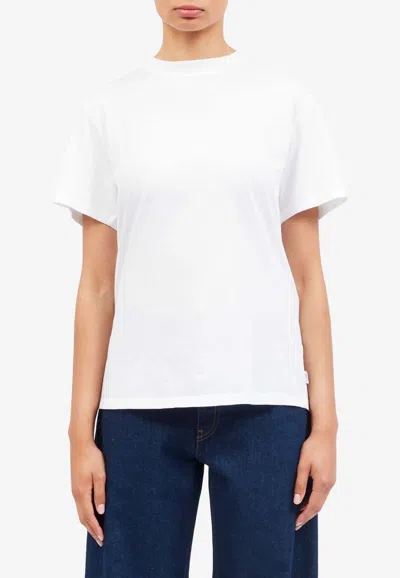 Mm6 Maison Margiela Double Layer Short-sleeved T-shirt In White