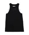 Mm6 Maison Margiela Sleeveless Ribbed Cotton Logo Dress In Black