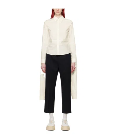 Mm6 Maison Margiela Double-sleeves Cotton Shirt In White
