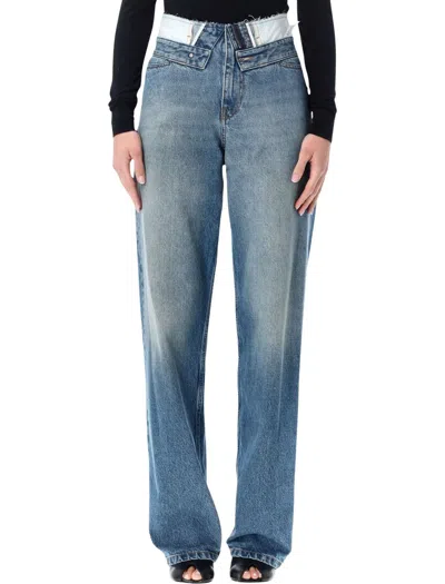 MM6 MAISON MARGIELA MM6 MAISON MARGIELA DOUBLE WAIST STRAIGHT JEANS