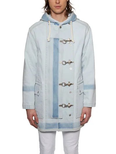 Mm6 Maison Margiela Men's Doubled Jeans Bomber Jacket In Blue