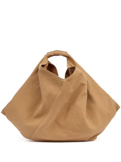 Mm6 Maison Margiela Japanese Draped Bag Woman Caramel In Brown