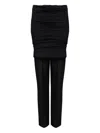 Mm6 Maison Margiela Draped-layer Trousers In Black