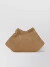 Mm6 Maison Margiela Draped Leather Shoulder Bag With Tubular Handle