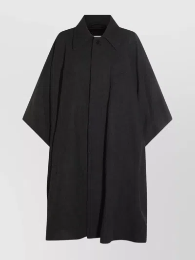 Mm6 Maison Margiela Draped Long Length Wide Sleeves Capes In Black