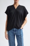 Mm6 Maison Margiela Draped V-neck Blouse