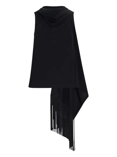 Mm6 Maison Margiela Draped Tank Top In Black
