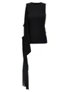 Mm6 Maison Margiela Draped Top In Black