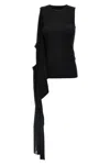 Mm6 Maison Margiela Draped Top In Black