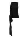 Mm6 Maison Margiela Draped Top In Black